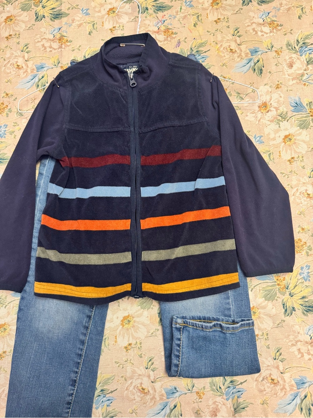 OshKosh B'gosh Navy Jacket with Multicolor Stripes
